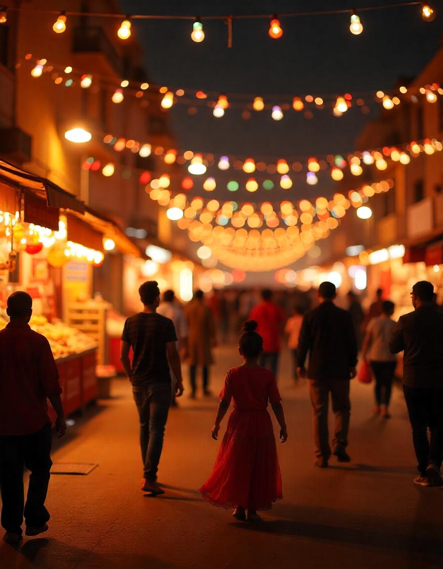 Diwali Light Shop in Chandni Chowk 